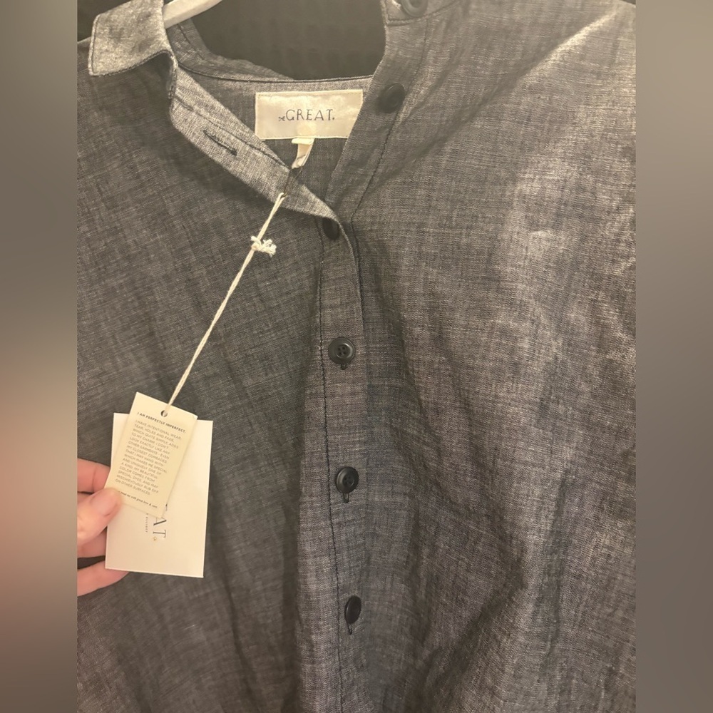 THE GREAT. THE VALOR TOP. Color: Smoke Wash Size 1 Small NWT - Picture 5 of 5